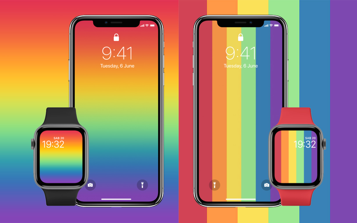 Apple Pride 2020 inspired wallpapers for iPhone