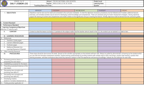 hermogenes olaer google daily lesson log format