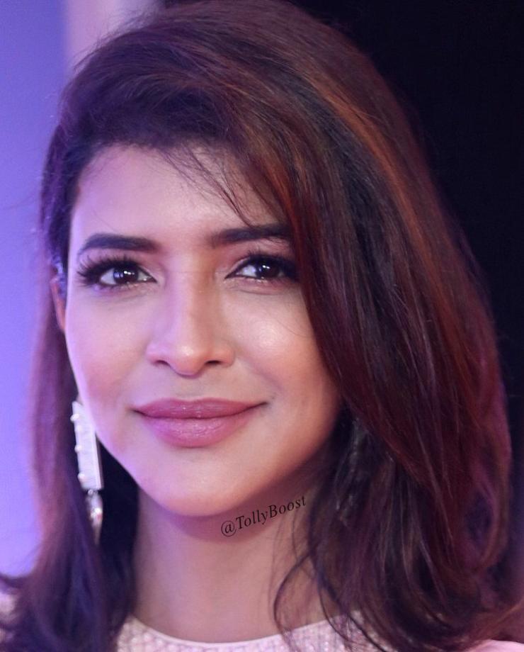 South Indian Beautiful Model Manchu Lakshmi Long Hair Smiling Face