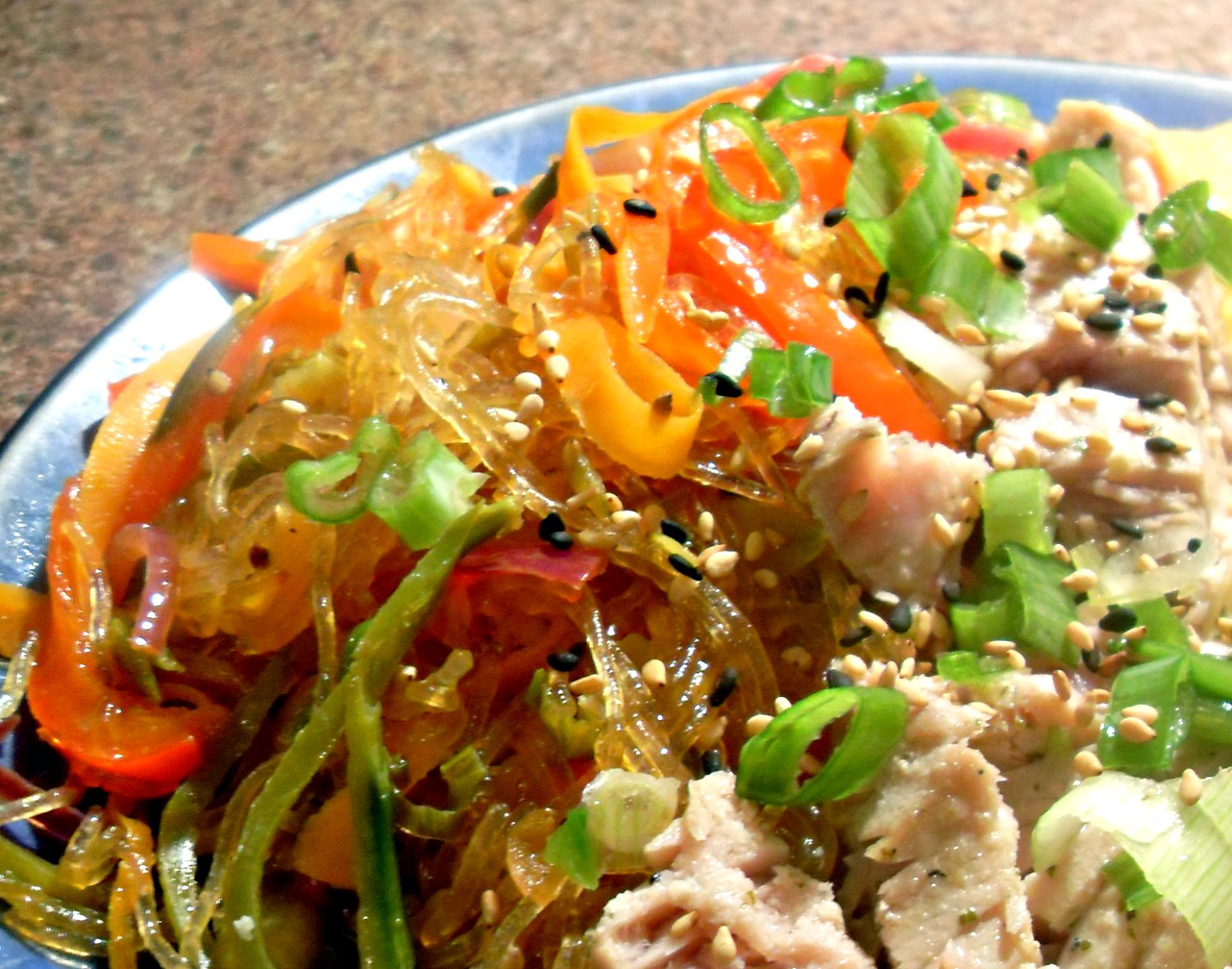 Laura's Apicius Seared Ahi Tuna with Vegetable Glass Noodles