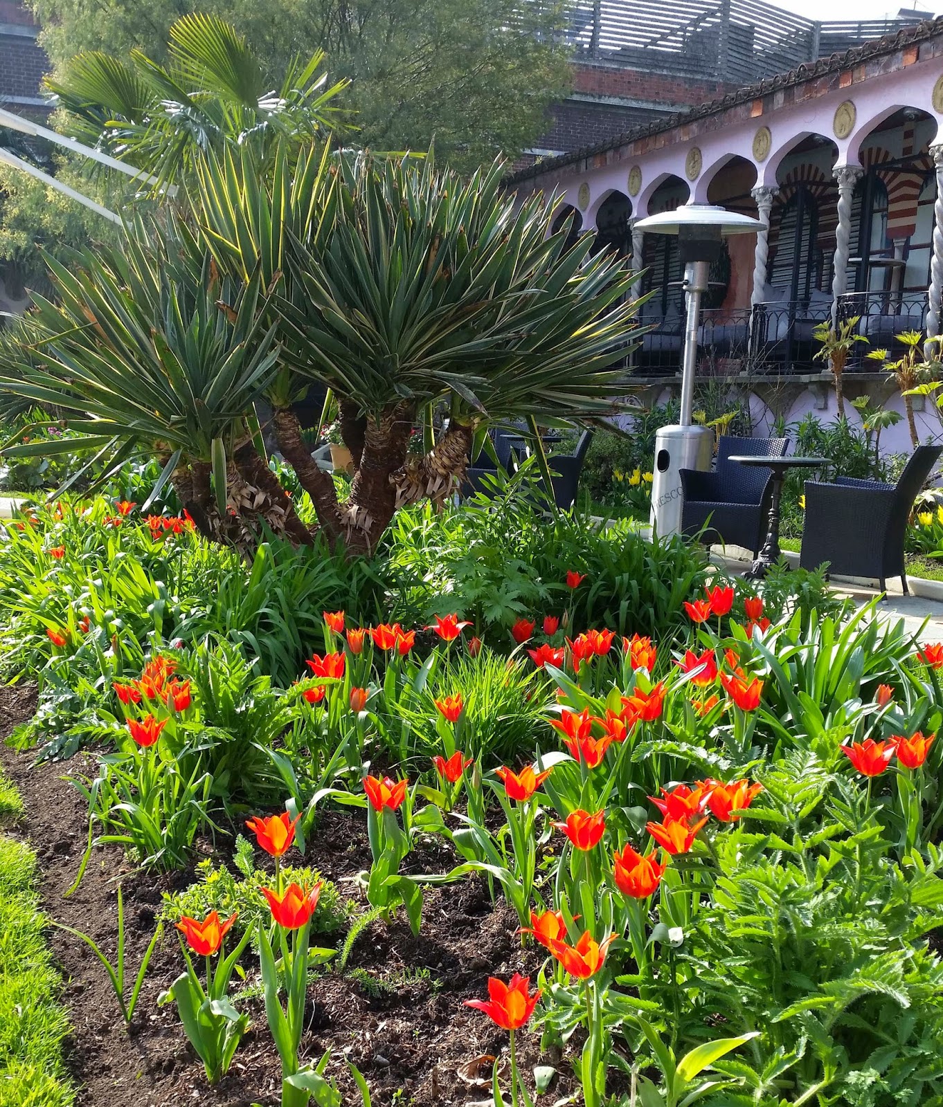 Kensington Roof Garden, London. Spanish Garden