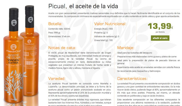 Aceites para consumo humano