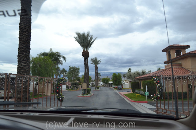 Gated entrance to the RV park
