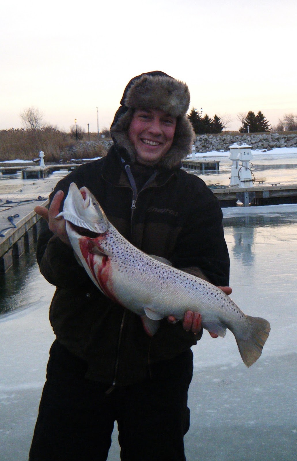 Wisconsin Fishing Reports Ice Fishing Trout in the Wind