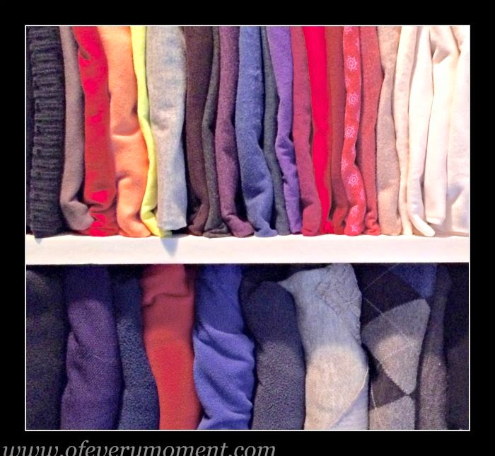 t-shirt storage, decluttering