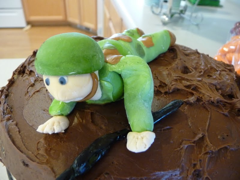 The Family Mixing Bowl: Military Soldier and Tank Cake