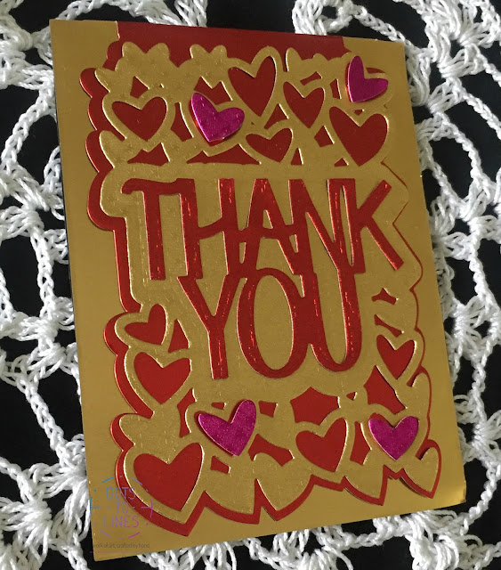 Valentine Card using Rinea Foiled Paper