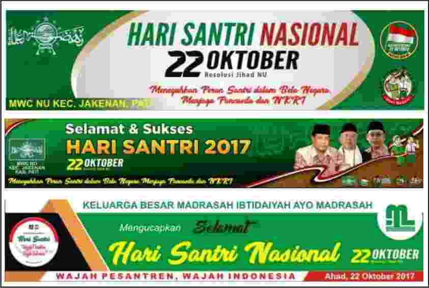 Spanduk Peringatan Hari Santri Nasional caracekmania
