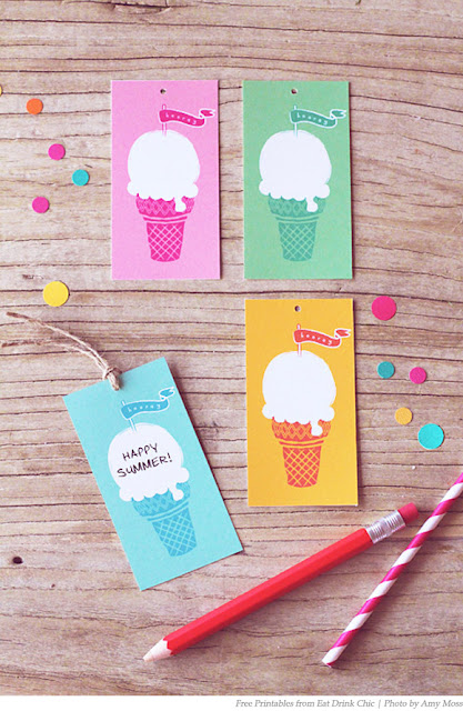 Be Different...Act Normal: Free Printable Ice Cream Tags
