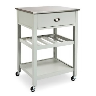Stainless Steel Top Kitchen Cart Wood Threshold Made of stainless steel material stainless steel kitchen cart unique classic design but awesome metalic