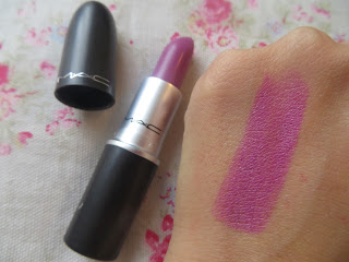 MAC, Up The Amp, Purple, Lipstick, Review, Blogger, Pretty, Swatch