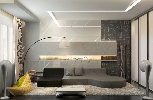 Gri Oturma Odası Dekorasyon Fikirleri modern oturma odası görüntüsü