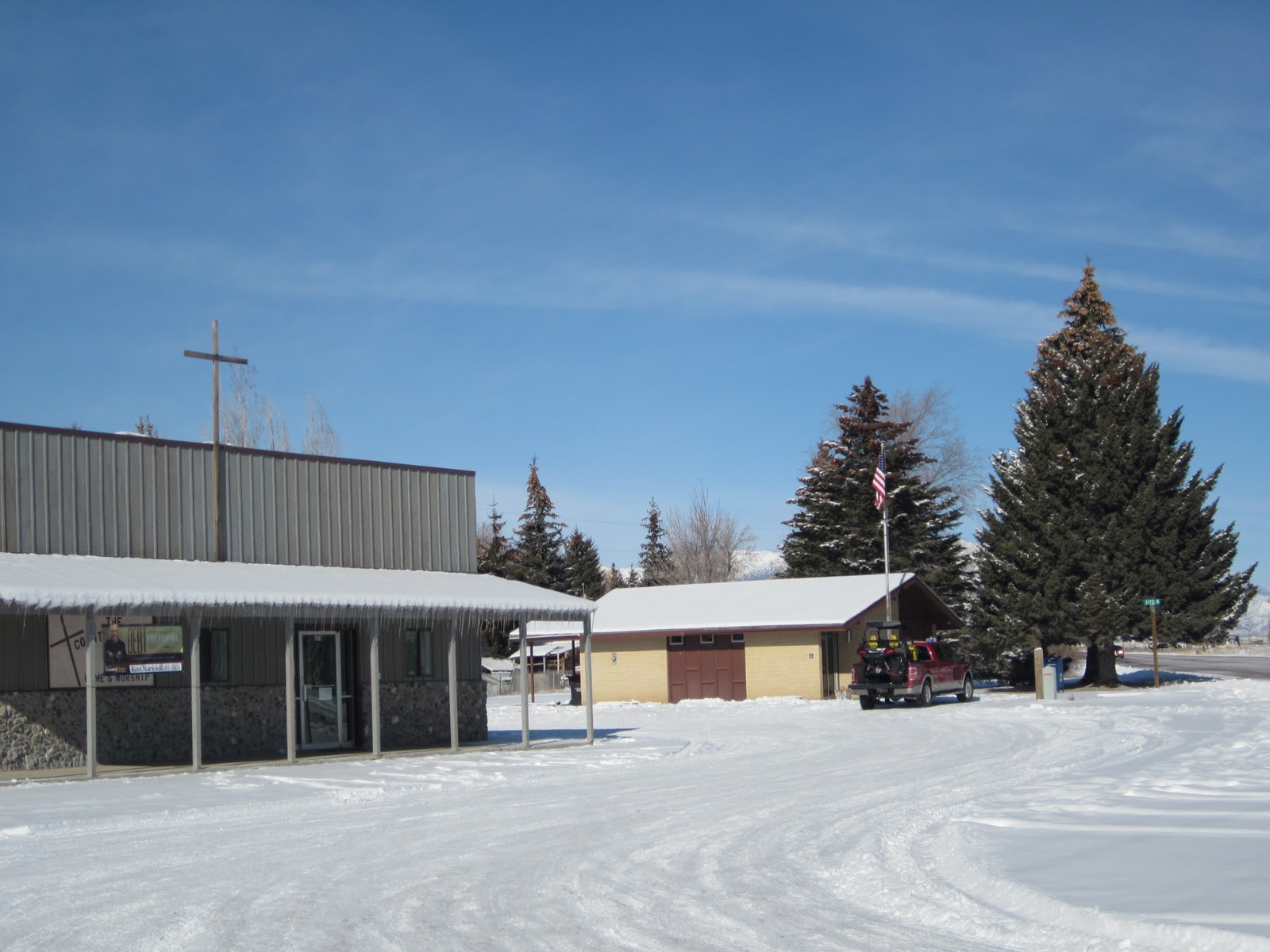 Mackay, Idaho 83251 Slick Roads on Highway 93 January 24 2012