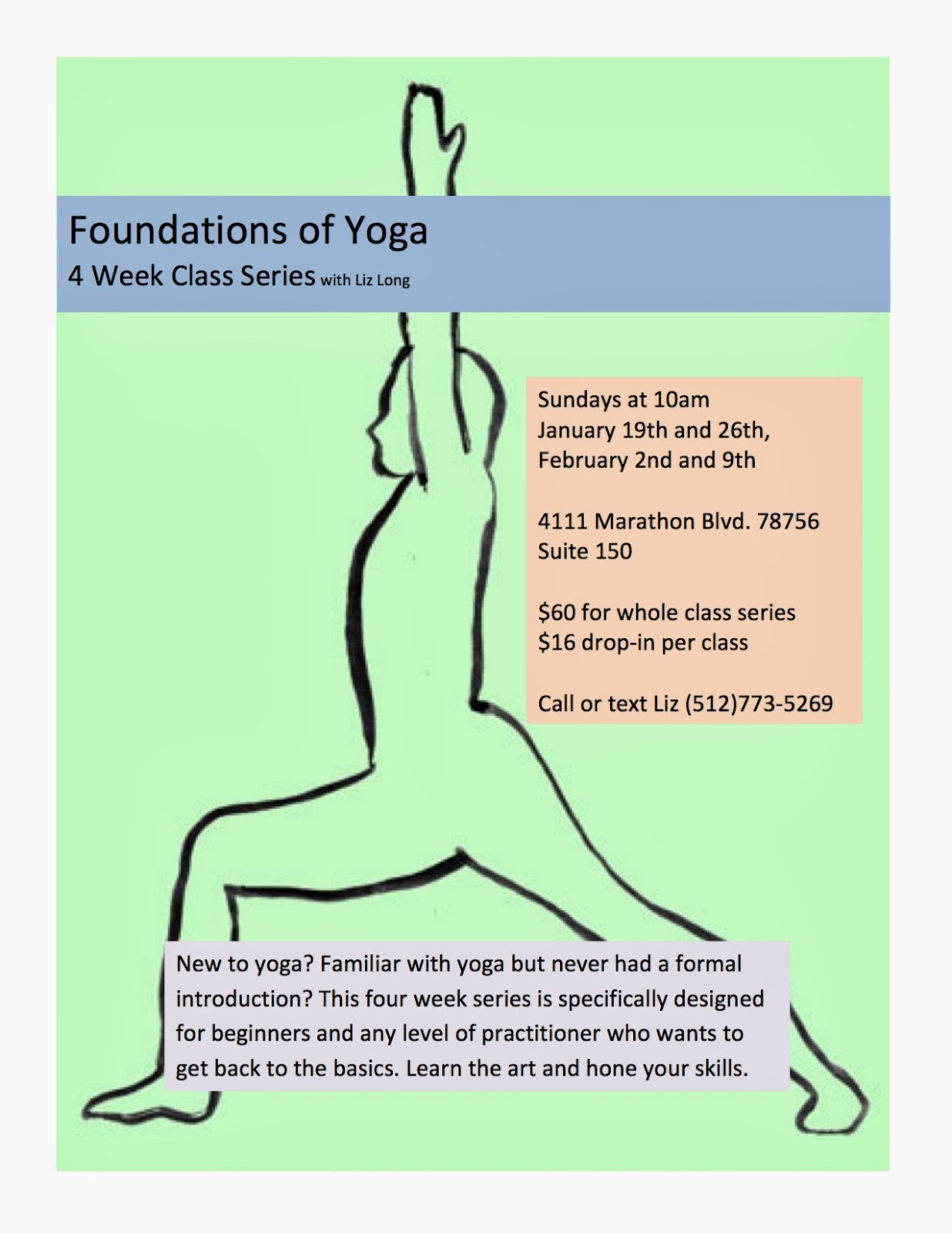 AUSTIN FITNESS CLINIC Foundations of Yoga Class This Sunday!