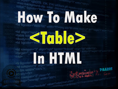 How To Make A Table Using HTML - Test