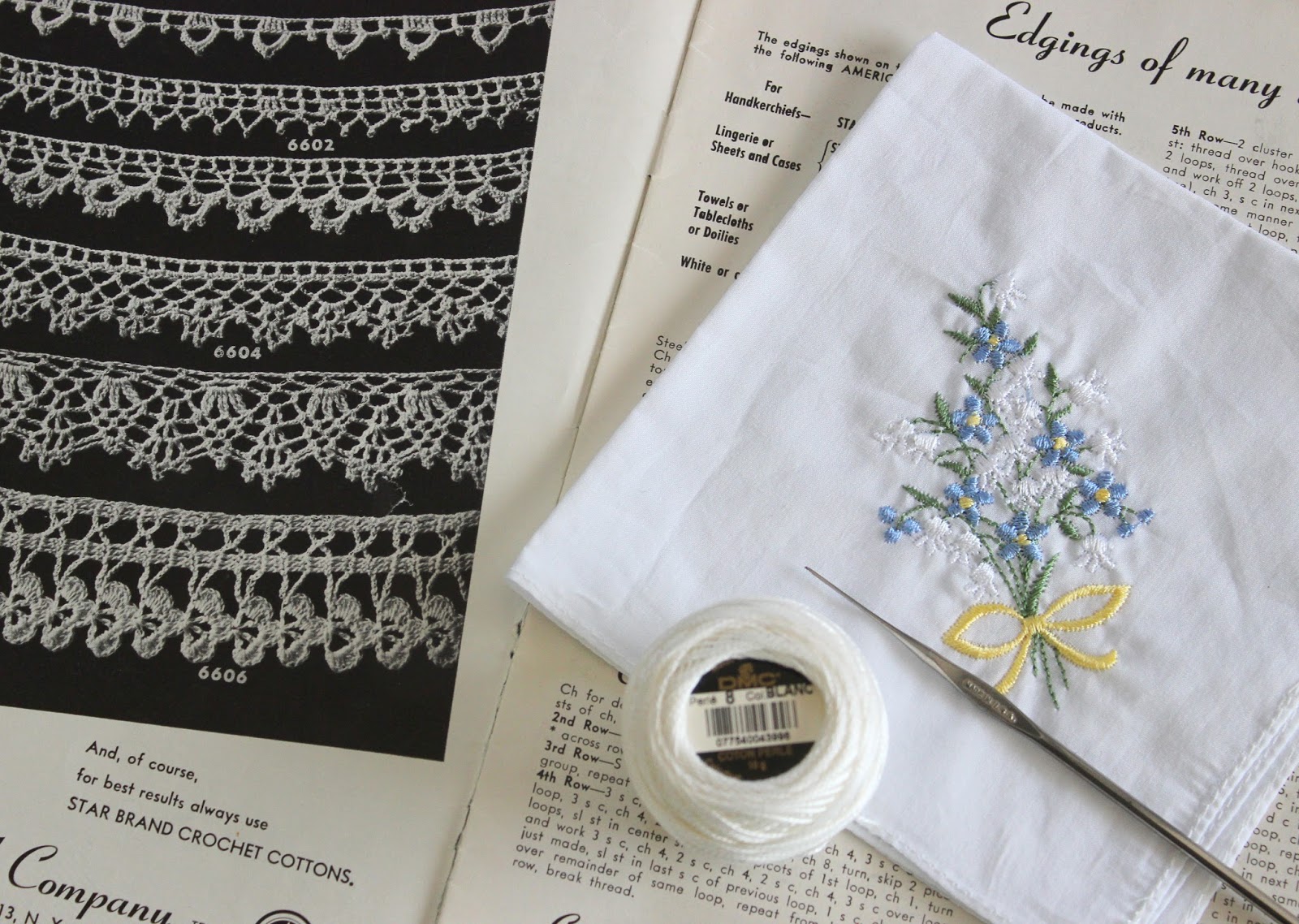 Lacy Crochet: Lace Edging for a Handkerchief, Simple ...