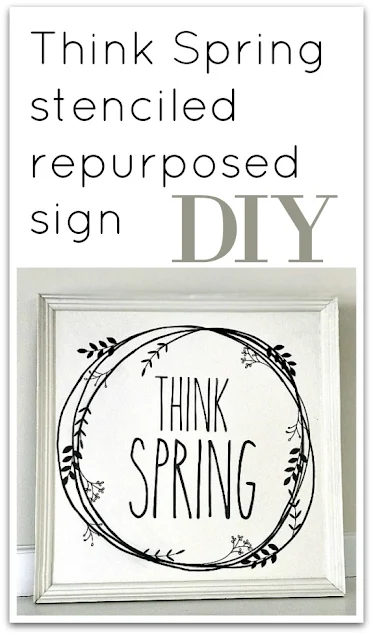 spring wreath sign with overlay