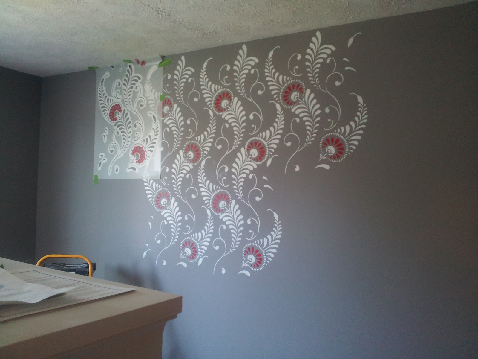 Going for Goldilocks Stenciling, Stenciling, yeah I'm still stenciling