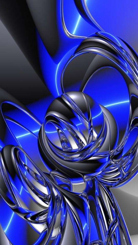   3D Blue Abstract Shapes   Android Best Wallpaper