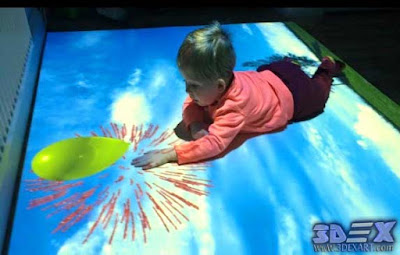 interactive floor projector for kids games and education, live system floor