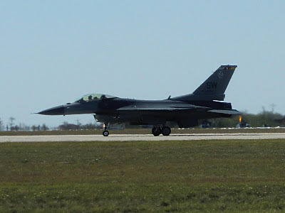 Randolph Air Force Base 2011 Air Show: F-16 Viper East Demo - Landing