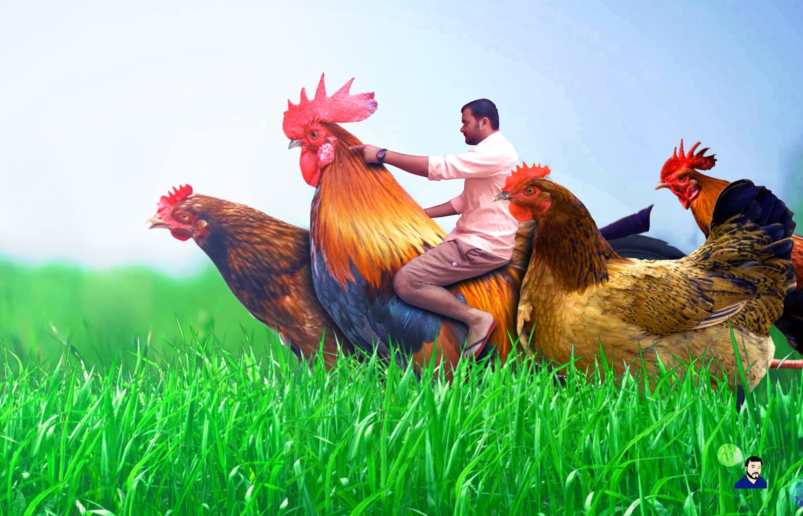 Siddharth Graphics Blog rooster ride with his team