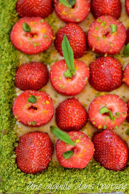 Sablé breton, fraises de Plougastel et caramel au beurre salé, de Christophe Adam