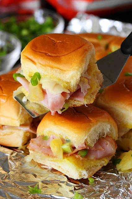 Hawaiian Ham & Cheese Party Sandwiches photo