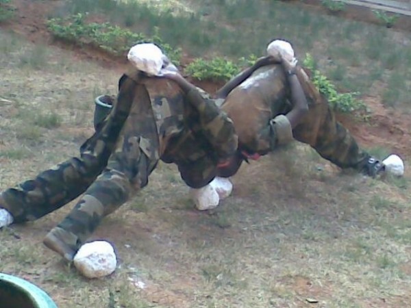 Photos of Nigerian Soldier Punishment During Training Exercise