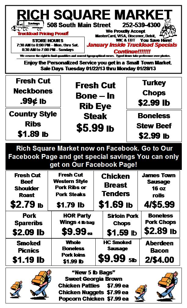 Rich Square Market Specials