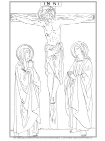 La Crucifixión y Muerte de Nuestro Señor colorear