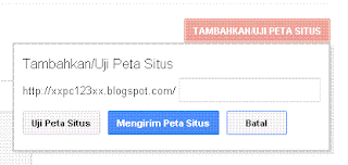 Klik tombol 'Tambahkan/Uji Peta Situs, dan ikuti langkah - langkah berikutnya. (Gambar tidak terlihat? Klik kanan tulisan ini, lalu pilih 'Reload Image')