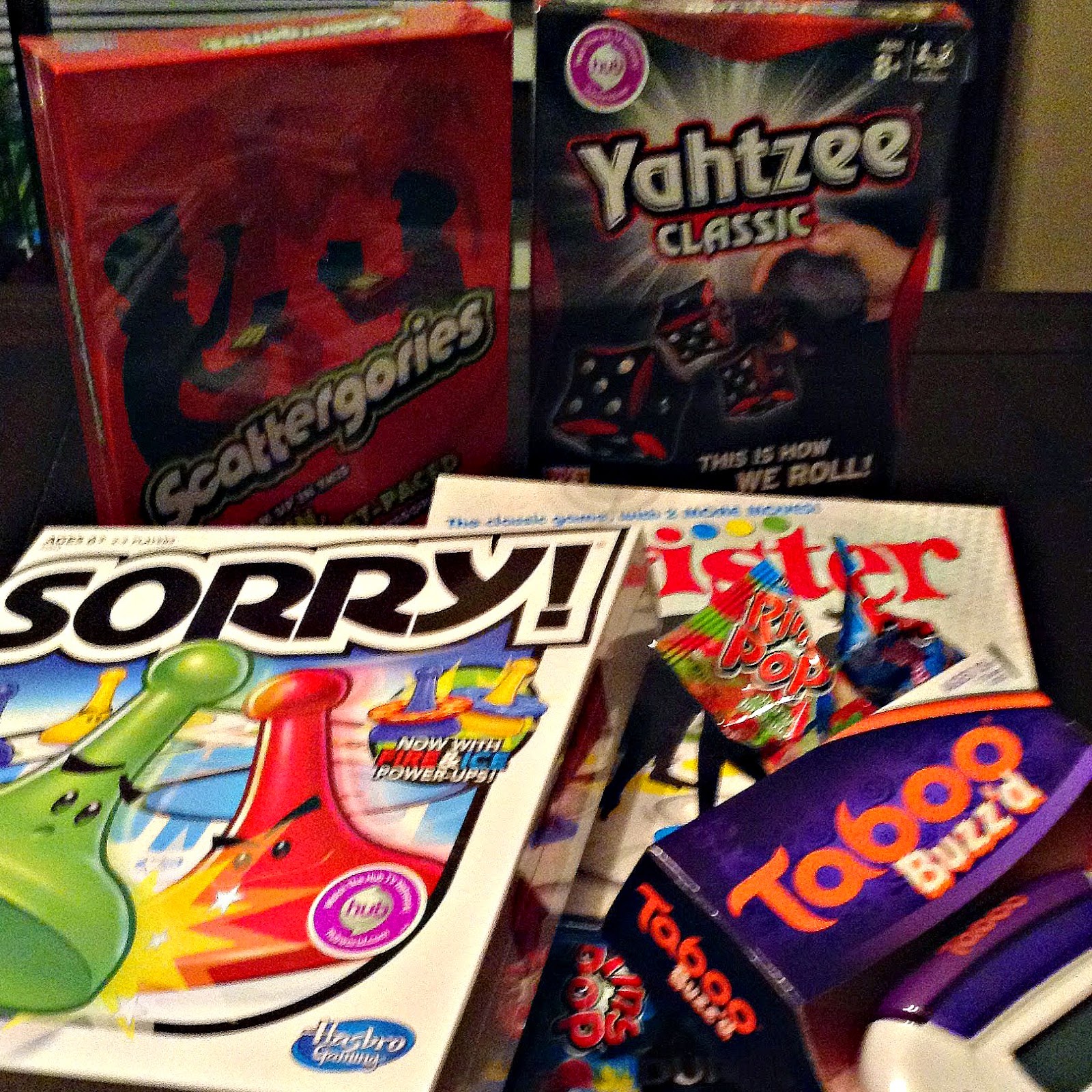 Hasbro Games - Scattergories, Yahtzee, Sorry!, Taboo Buzzd, Twister