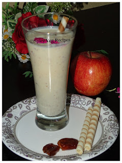 Apple, Beverages, Date, Fusion, Milk, Milkshake, Summer Drinks,15 Minutes Recipes, beverages and drinks, Breakfast N Snacks, fuision, Miscellaneous, Quick Recipes, Vrat Recipes,