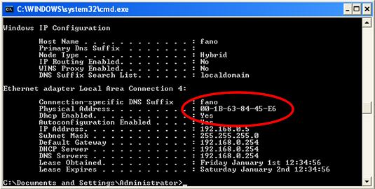 how to access device via mac address