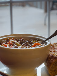 ham soup lentil vegetable pressure cooker version recipes cooking simple