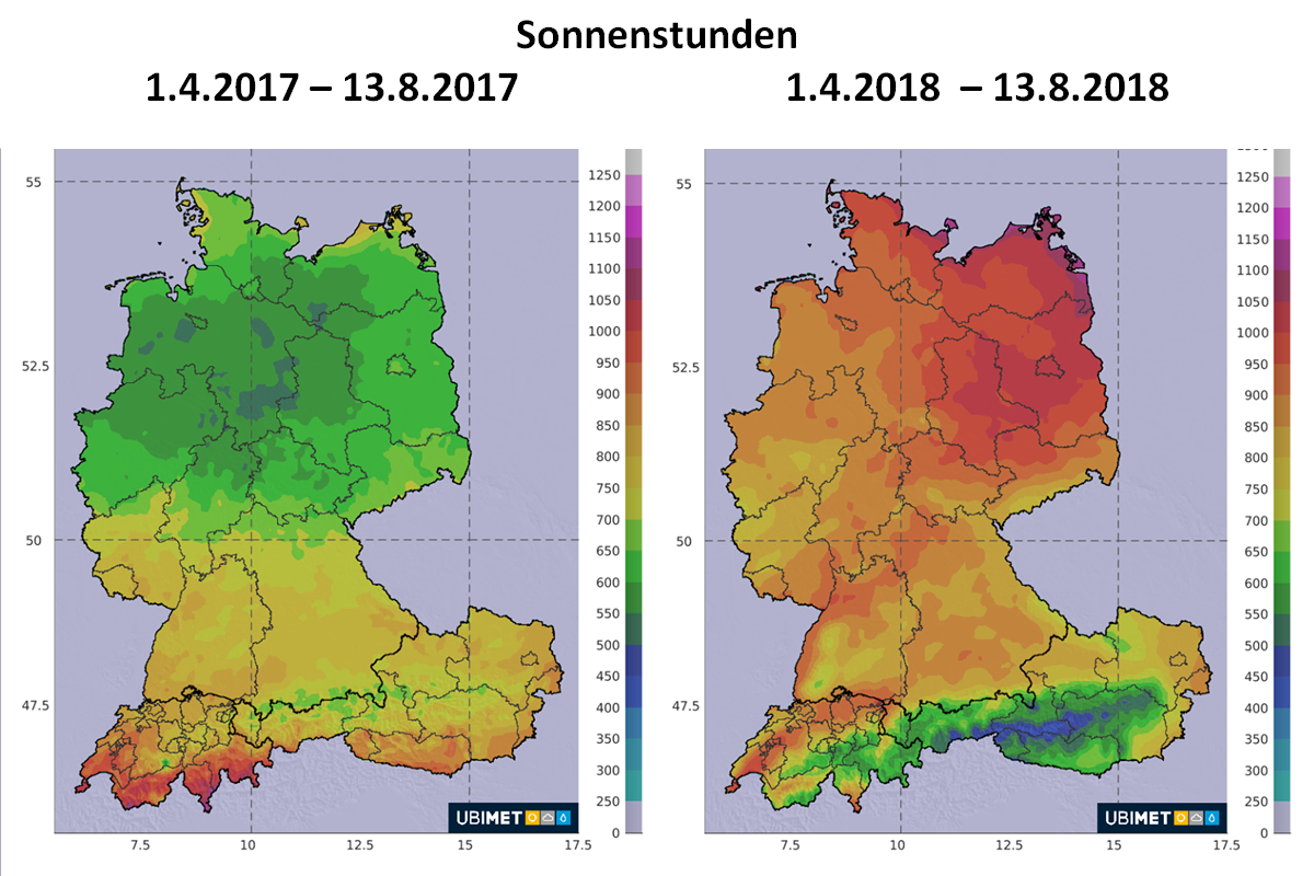Die Karten des Thermiksommers 2018 Die Karten des Thermiksommers 2018