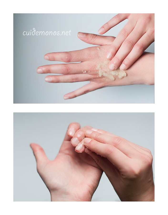 Exfoliante de manos casero