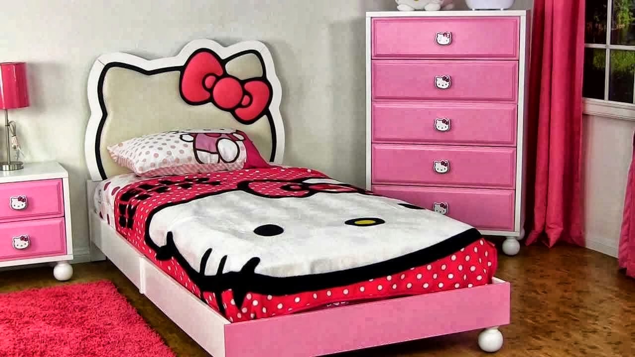Contoh Desain Kamar Tidur Anak Tema Hello Kitty HOUSENESIA