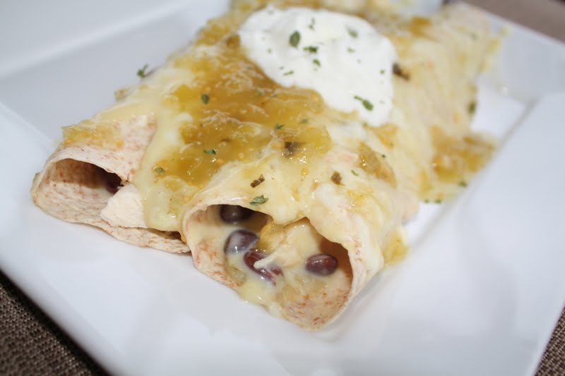 Jourdan Leigh in the kitchen Green Chili Sour Cream Enchiladas