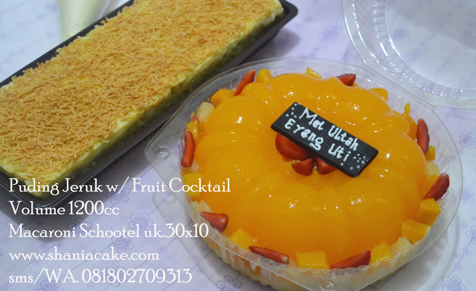 [Hantaran] Puding Jeruk Cocktail & Macaroni Schootel Mba Harum Jogja