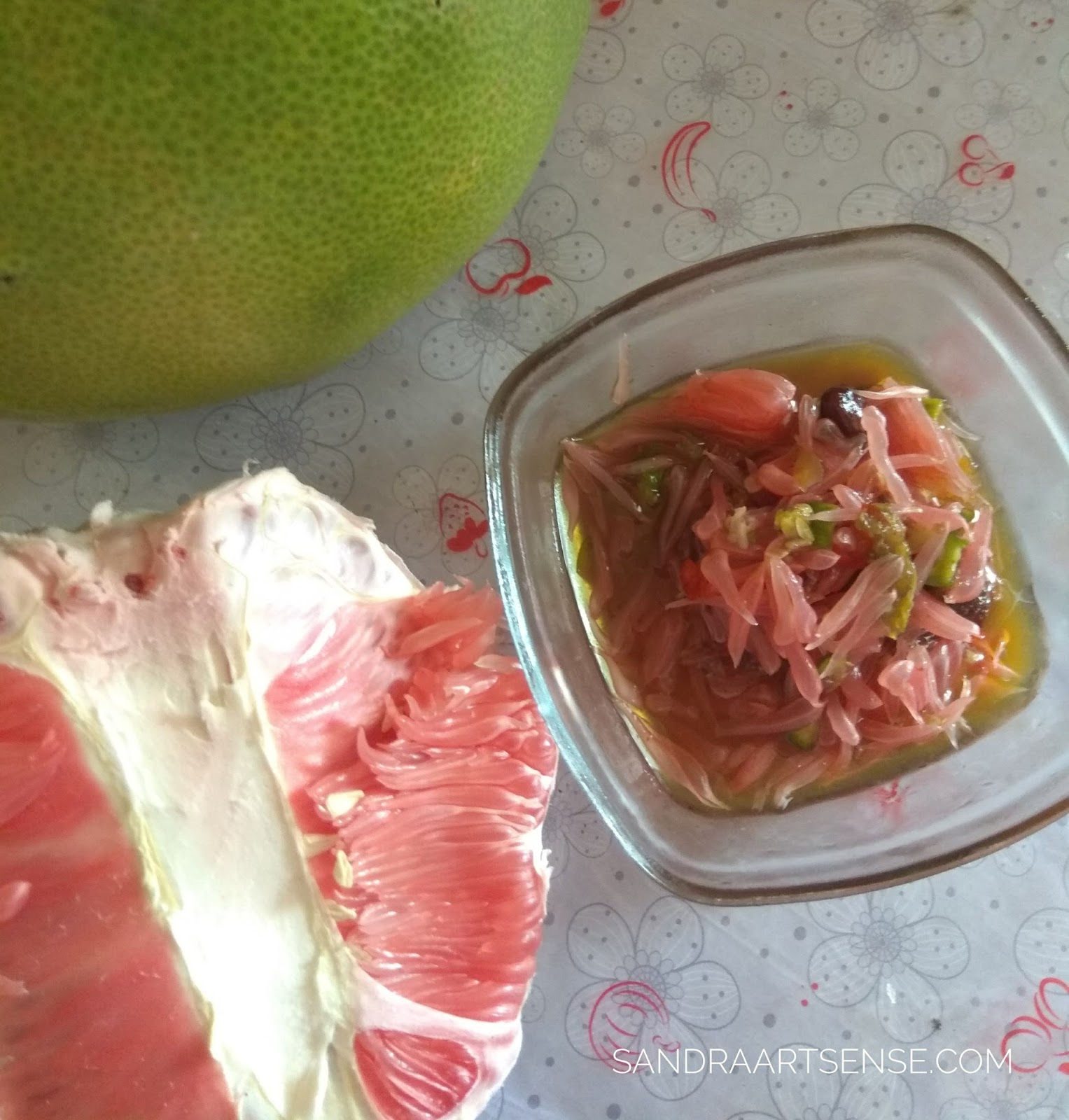 Sandraartsense Com Kesegaran Rujak Pomelo