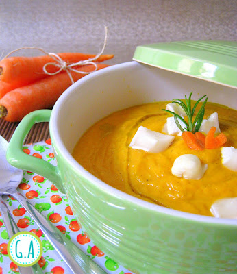 crema de zanahoria con queso de cabra