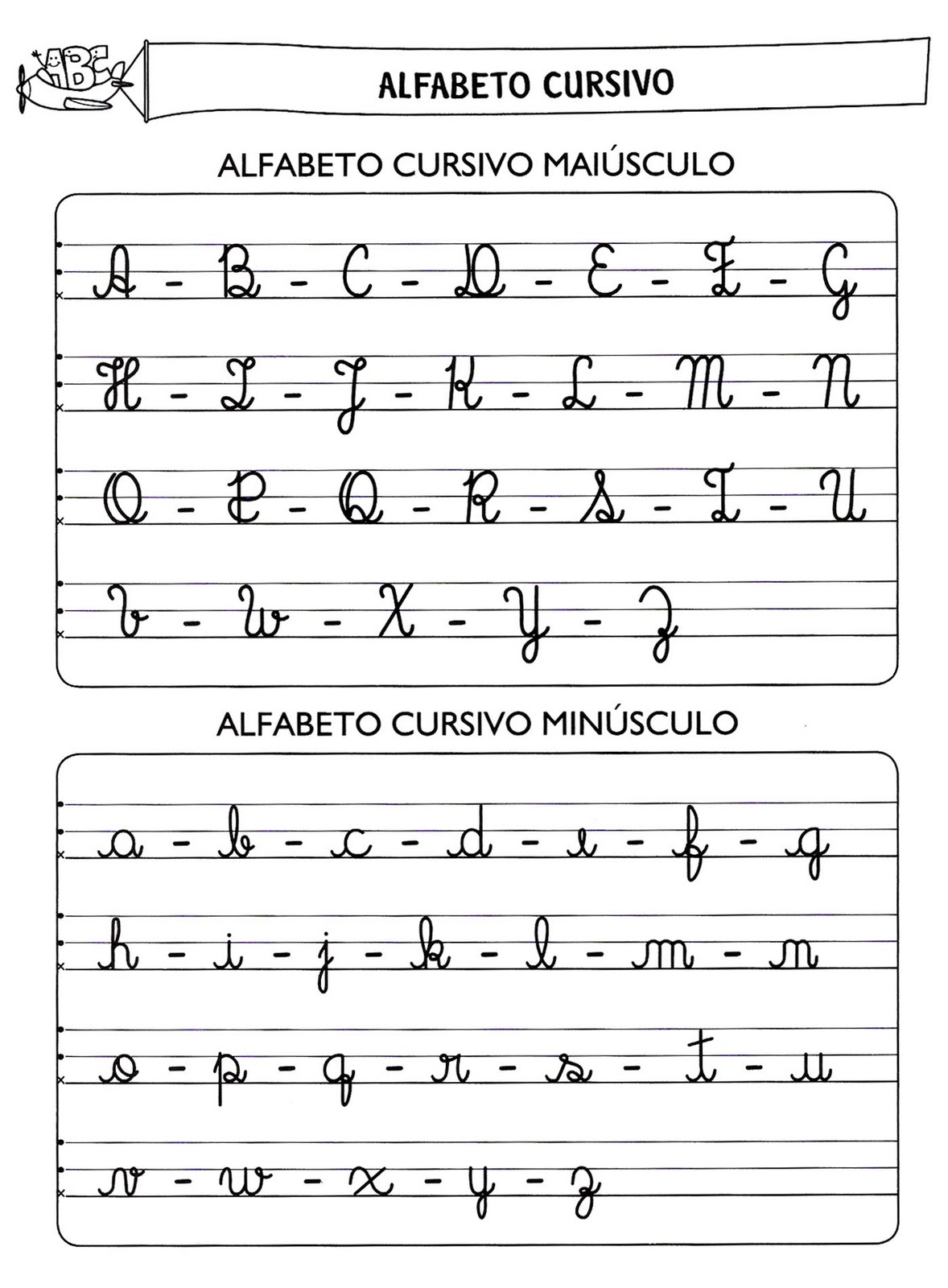 Letras Del Alfabeto Para Imprimir En Cursiva Imagui