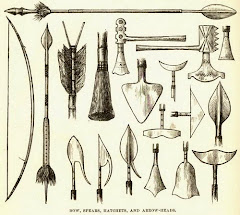 Armas de guerra e caça Lunda Tchokwe