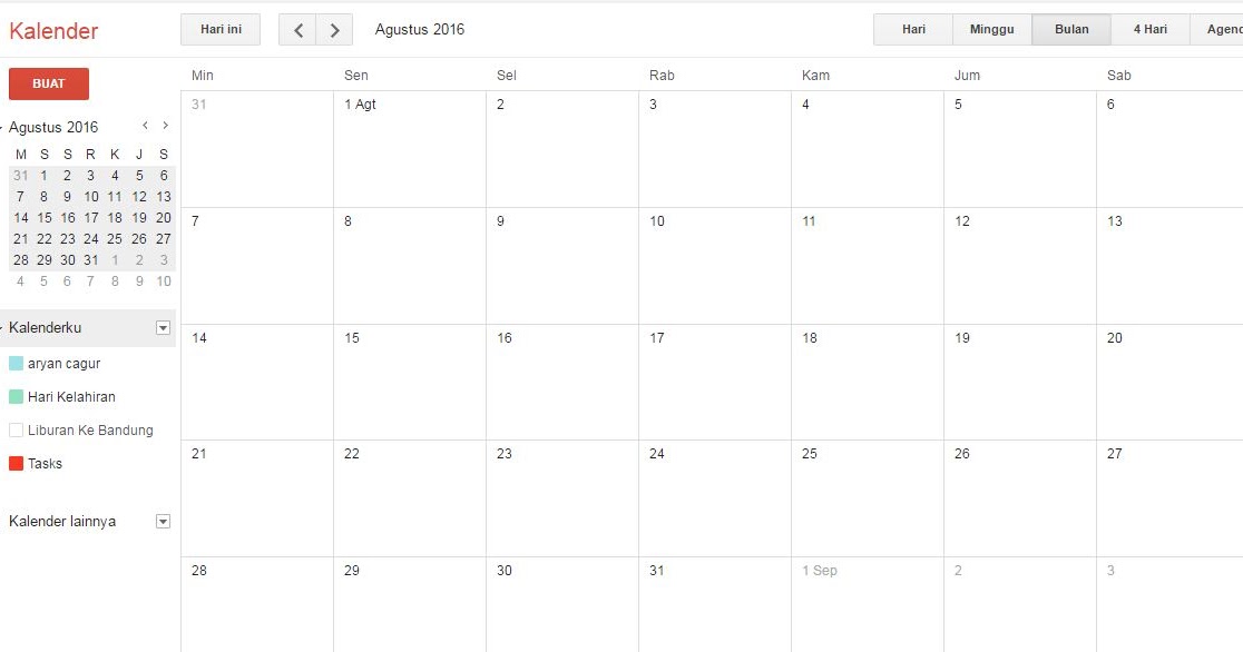 Melihat Kalender Teman.