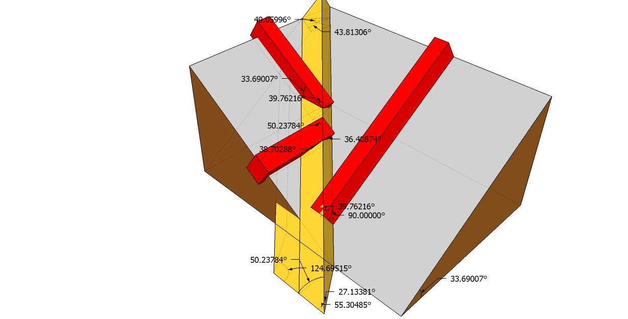 Roof Framing Geometry Tréteaux Angles for RafterTools for iPhone