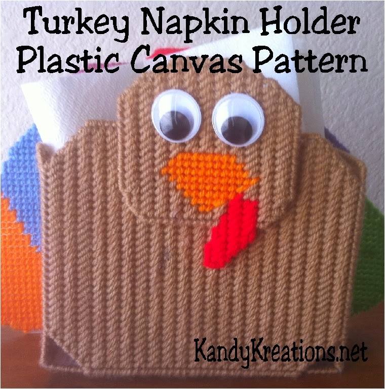 Add a festive touch to your Thanksgiving dinner with this Turkey napkin holder sewn in 7 count plastic canvas.  This free plastic canvas pattern is an easy project to sew and will add a touch of fun to your Thanksgiving party.