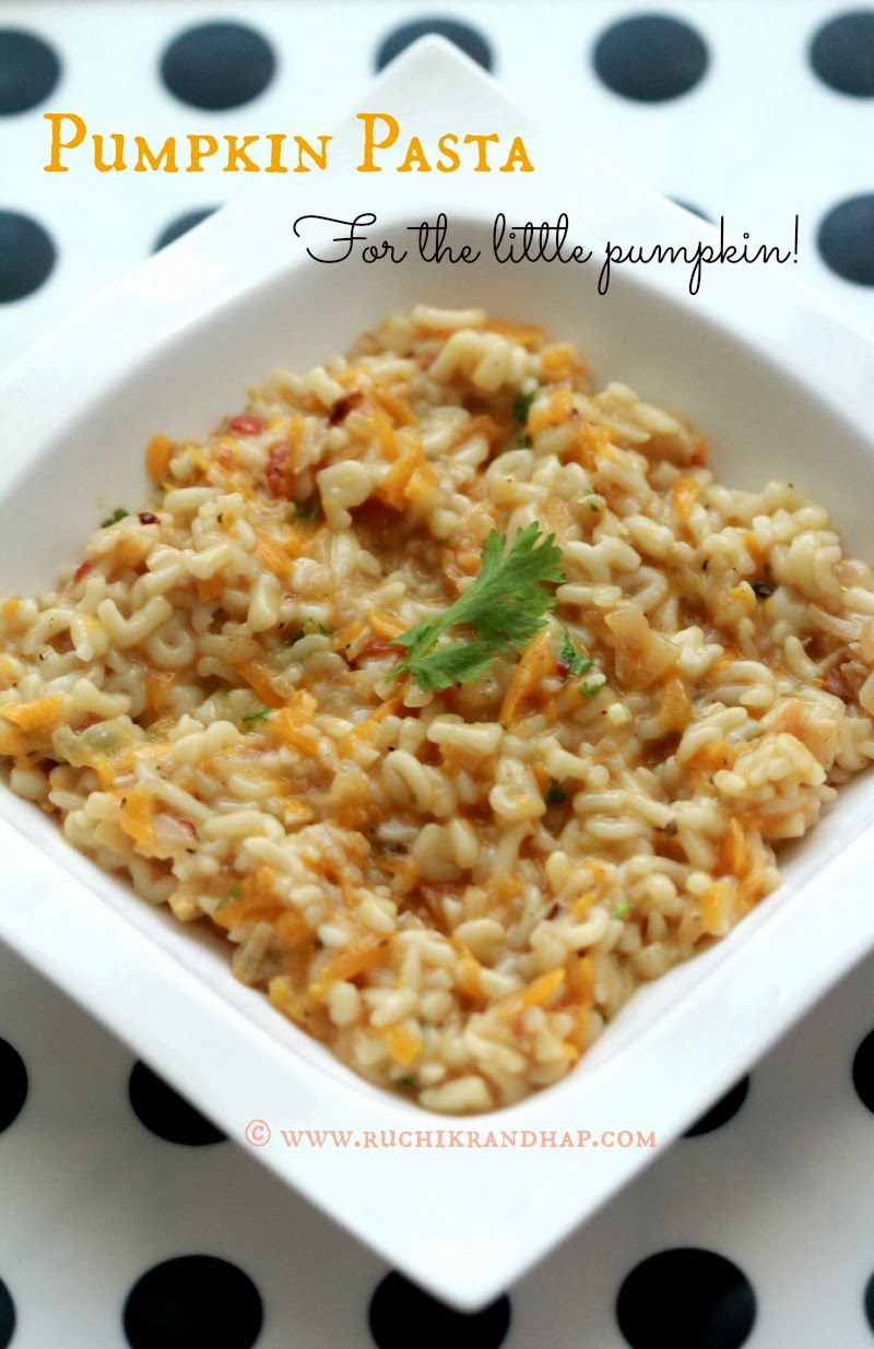 Pumpkin Pasta Homemade Baby Food For Babies Aged 9 Months Above