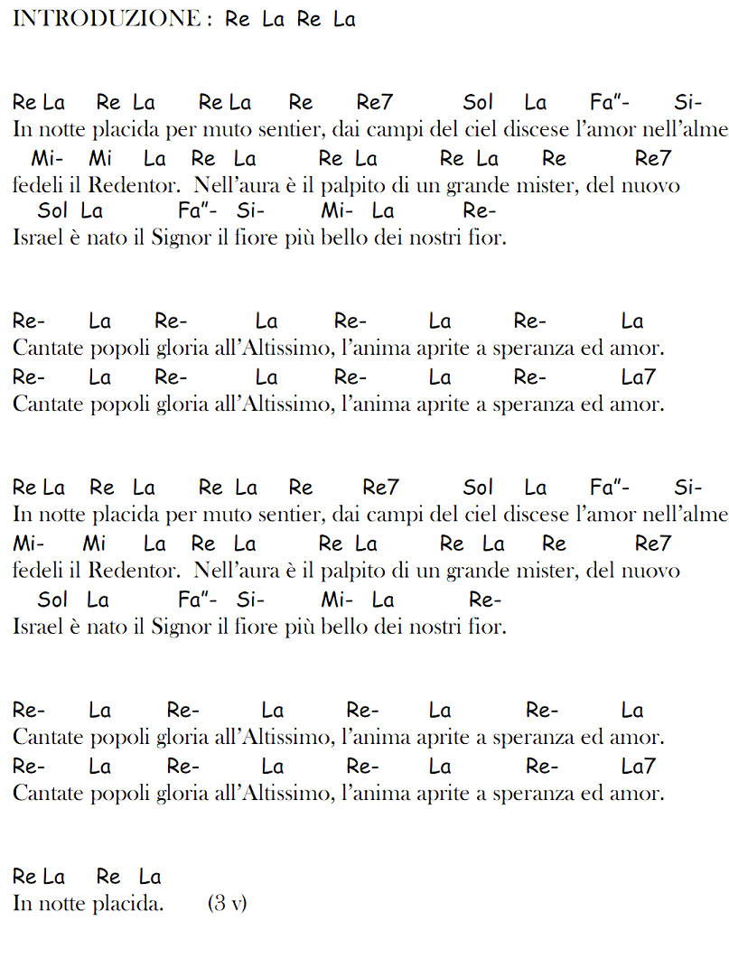 Essere Cristiani In Notte Placida Testo E Accordi